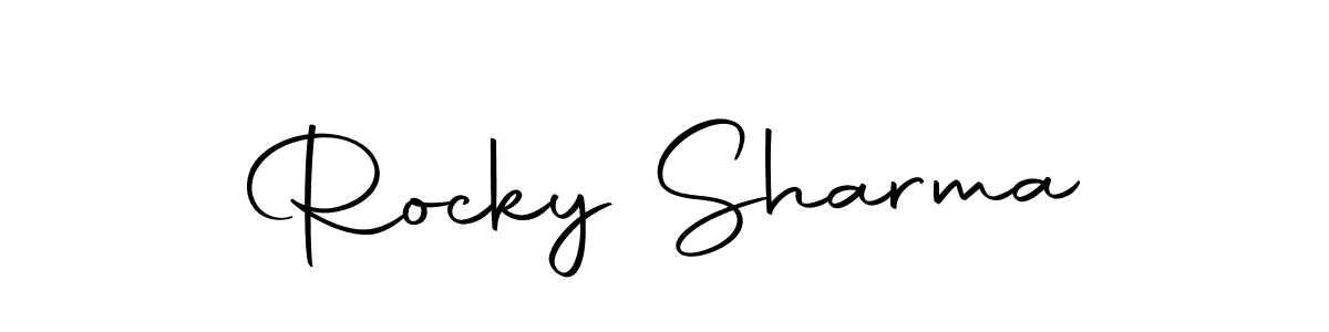 Make a short Rocky Sharma signature style. Manage your documents anywhere anytime using Autography-DOLnW. Create and add eSignatures, submit forms, share and send files easily. Rocky Sharma signature style 10 images and pictures png
