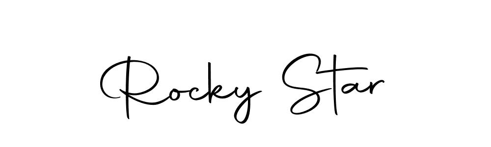 Make a beautiful signature design for name Rocky Star. With this signature (Autography-DOLnW) style, you can create a handwritten signature for free. Rocky Star signature style 10 images and pictures png
