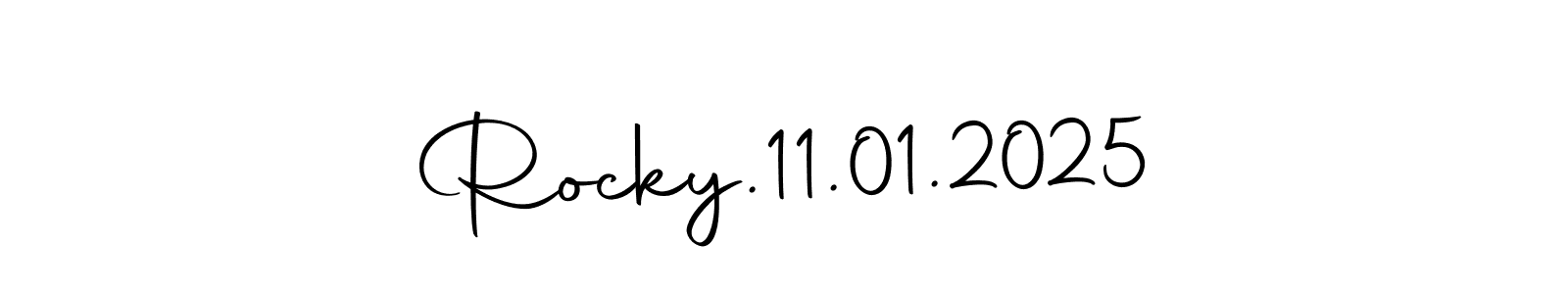 Design your own signature with our free online signature maker. With this signature software, you can create a handwritten (Autography-DOLnW) signature for name Rocky.11.01.2025. Rocky.11.01.2025 signature style 10 images and pictures png