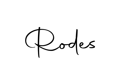 Make a beautiful signature design for name Rodes. With this signature (Autography-DOLnW) style, you can create a handwritten signature for free. Rodes signature style 10 images and pictures png