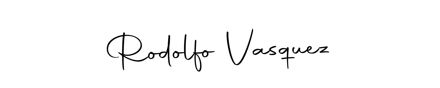 How to make Rodolfo Vasquez name signature. Use Autography-DOLnW style for creating short signs online. This is the latest handwritten sign. Rodolfo Vasquez signature style 10 images and pictures png