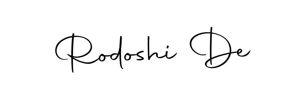 Create a beautiful signature design for name Rodoshi De. With this signature (Autography-DOLnW) fonts, you can make a handwritten signature for free. Rodoshi De signature style 10 images and pictures png