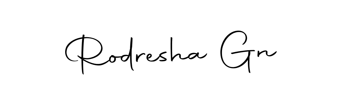 How to make Rodresha Gn name signature. Use Autography-DOLnW style for creating short signs online. This is the latest handwritten sign. Rodresha Gn signature style 10 images and pictures png