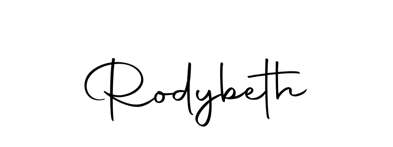 Rodybeth stylish signature style. Best Handwritten Sign (Autography-DOLnW) for my name. Handwritten Signature Collection Ideas for my name Rodybeth. Rodybeth signature style 10 images and pictures png