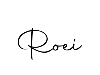 Design your own signature with our free online signature maker. With this signature software, you can create a handwritten (Autography-DOLnW) signature for name Roei. Roei signature style 10 images and pictures png