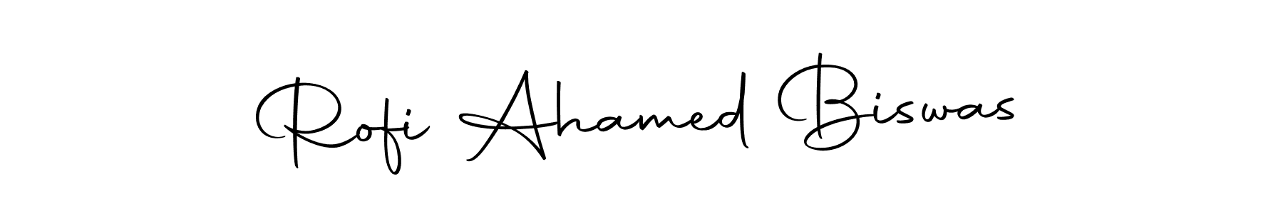 Create a beautiful signature design for name Rofi Ahamed Biswas. With this signature (Autography-DOLnW) fonts, you can make a handwritten signature for free. Rofi Ahamed Biswas signature style 10 images and pictures png