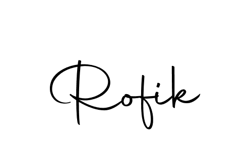 Use a signature maker to create a handwritten signature online. With this signature software, you can design (Autography-DOLnW) your own signature for name Rofik. Rofik signature style 10 images and pictures png