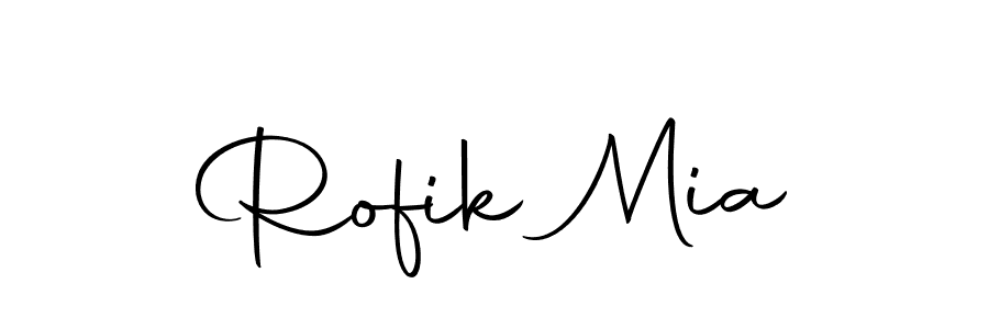 Use a signature maker to create a handwritten signature online. With this signature software, you can design (Autography-DOLnW) your own signature for name Rofik Mia. Rofik Mia signature style 10 images and pictures png