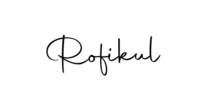 How to make Rofikul name signature. Use Autography-DOLnW style for creating short signs online. This is the latest handwritten sign. Rofikul signature style 10 images and pictures png