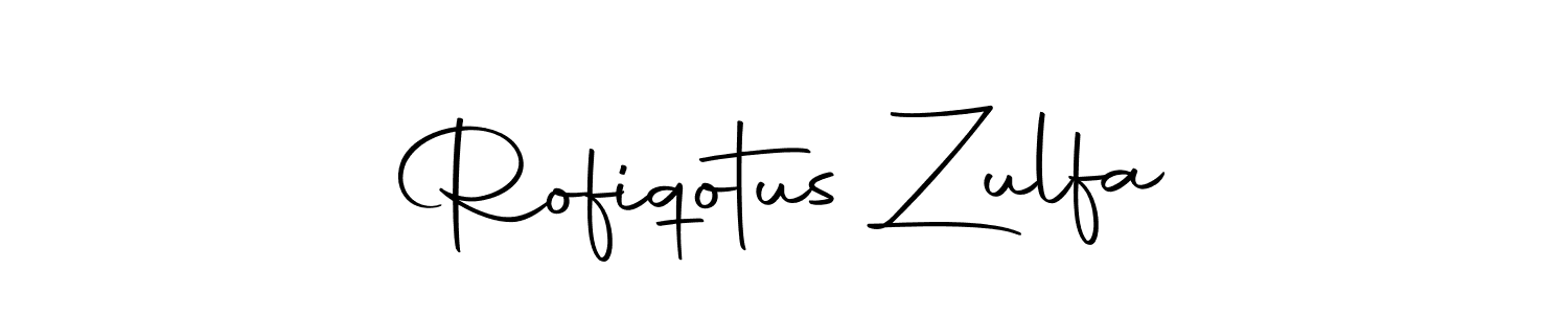 Make a beautiful signature design for name Rofiqotus Zulfa. With this signature (Autography-DOLnW) style, you can create a handwritten signature for free. Rofiqotus Zulfa signature style 10 images and pictures png