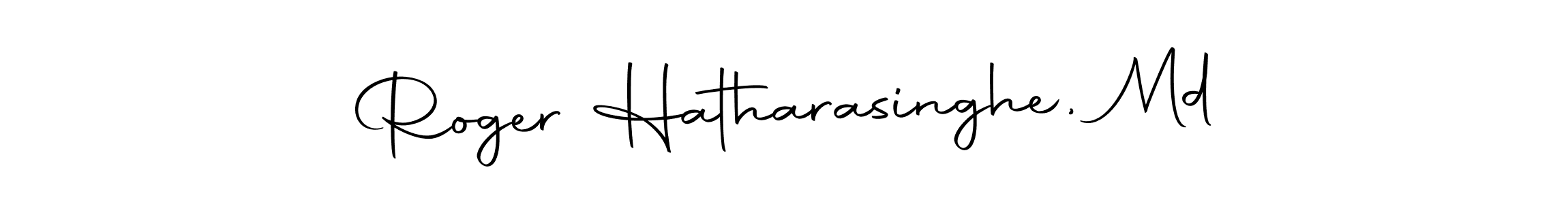 The best way (Autography-DOLnW) to make a short signature is to pick only two or three words in your name. The name Roger Hatharasinghe, Md include a total of six letters. For converting this name. Roger Hatharasinghe, Md signature style 10 images and pictures png