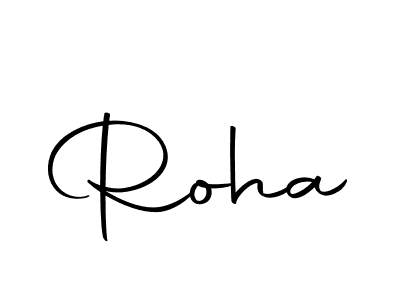 Create a beautiful signature design for name Roha. With this signature (Autography-DOLnW) fonts, you can make a handwritten signature for free. Roha signature style 10 images and pictures png