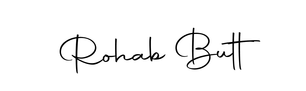 if you are searching for the best signature style for your name Rohab Butt. so please give up your signature search. here we have designed multiple signature styles  using Autography-DOLnW. Rohab Butt signature style 10 images and pictures png