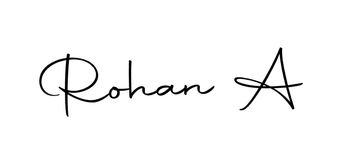 How to make Rohan A signature? Autography-DOLnW is a professional autograph style. Create handwritten signature for Rohan A name. Rohan A signature style 10 images and pictures png