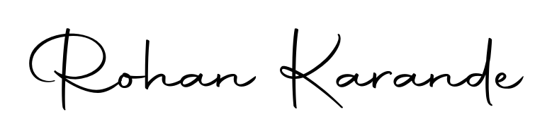 How to make Rohan Karande name signature. Use Autography-DOLnW style for creating short signs online. This is the latest handwritten sign. Rohan Karande signature style 10 images and pictures png