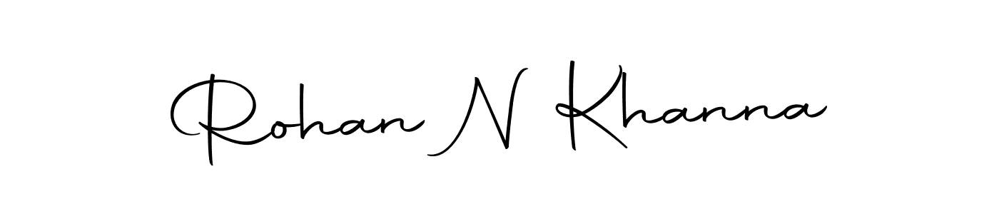 Create a beautiful signature design for name Rohan N Khanna. With this signature (Autography-DOLnW) fonts, you can make a handwritten signature for free. Rohan N Khanna signature style 10 images and pictures png