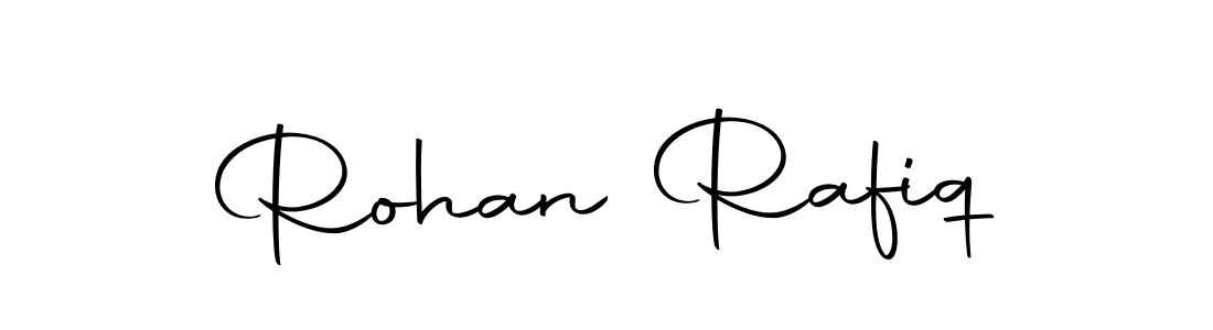 How to make Rohan Rafiq name signature. Use Autography-DOLnW style for creating short signs online. This is the latest handwritten sign. Rohan Rafiq signature style 10 images and pictures png