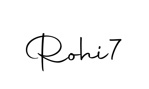 How to make Rohi7 name signature. Use Autography-DOLnW style for creating short signs online. This is the latest handwritten sign. Rohi7 signature style 10 images and pictures png