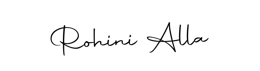 How to make Rohini Alla name signature. Use Autography-DOLnW style for creating short signs online. This is the latest handwritten sign. Rohini Alla signature style 10 images and pictures png
