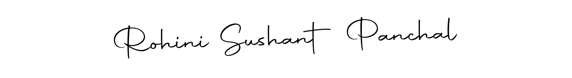How to make Rohini Sushant Panchal name signature. Use Autography-DOLnW style for creating short signs online. This is the latest handwritten sign. Rohini Sushant Panchal signature style 10 images and pictures png