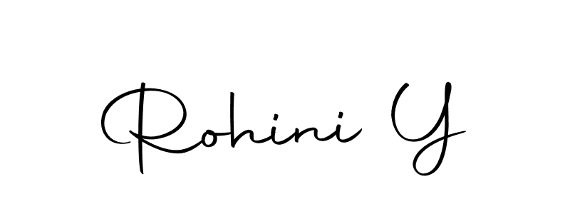 Use a signature maker to create a handwritten signature online. With this signature software, you can design (Autography-DOLnW) your own signature for name Rohini Y. Rohini Y signature style 10 images and pictures png