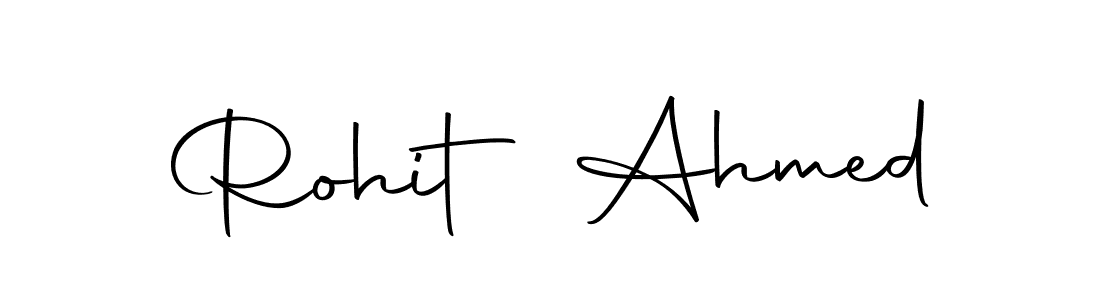 Create a beautiful signature design for name Rohit Ahmed. With this signature (Autography-DOLnW) fonts, you can make a handwritten signature for free. Rohit Ahmed signature style 10 images and pictures png