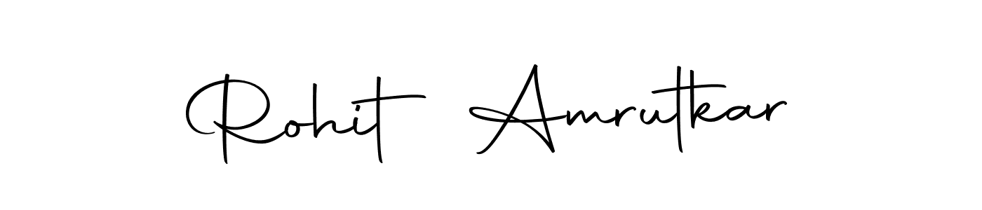 How to make Rohit Amrutkar name signature. Use Autography-DOLnW style for creating short signs online. This is the latest handwritten sign. Rohit Amrutkar signature style 10 images and pictures png