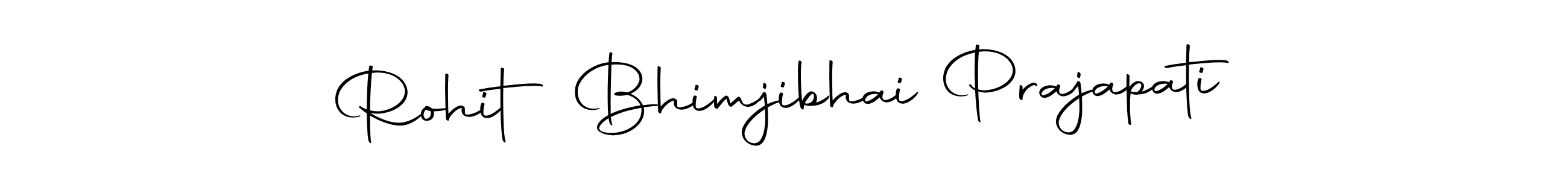 How to make Rohit Bhimjibhai Prajapati name signature. Use Autography-DOLnW style for creating short signs online. This is the latest handwritten sign. Rohit Bhimjibhai Prajapati signature style 10 images and pictures png