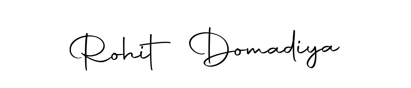 How to make Rohit Domadiya name signature. Use Autography-DOLnW style for creating short signs online. This is the latest handwritten sign. Rohit Domadiya signature style 10 images and pictures png