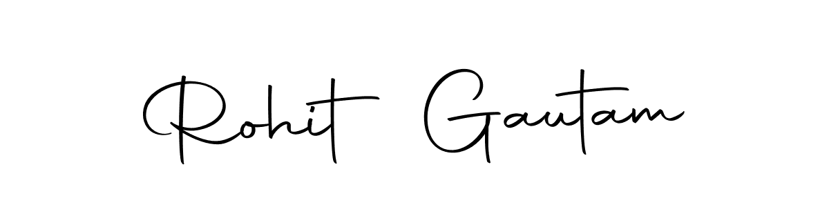 How to make Rohit Gautam name signature. Use Autography-DOLnW style for creating short signs online. This is the latest handwritten sign. Rohit Gautam signature style 10 images and pictures png
