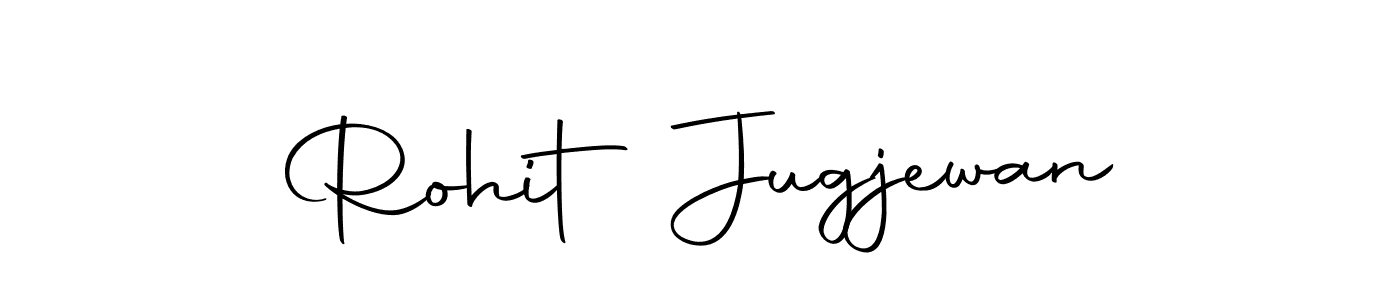 How to make Rohit Jugjewan name signature. Use Autography-DOLnW style for creating short signs online. This is the latest handwritten sign. Rohit Jugjewan signature style 10 images and pictures png