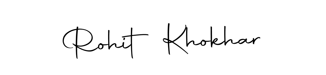 You can use this online signature creator to create a handwritten signature for the name Rohit Khokhar. This is the best online autograph maker. Rohit Khokhar signature style 10 images and pictures png