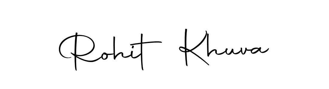 Create a beautiful signature design for name Rohit Khuva. With this signature (Autography-DOLnW) fonts, you can make a handwritten signature for free. Rohit Khuva signature style 10 images and pictures png