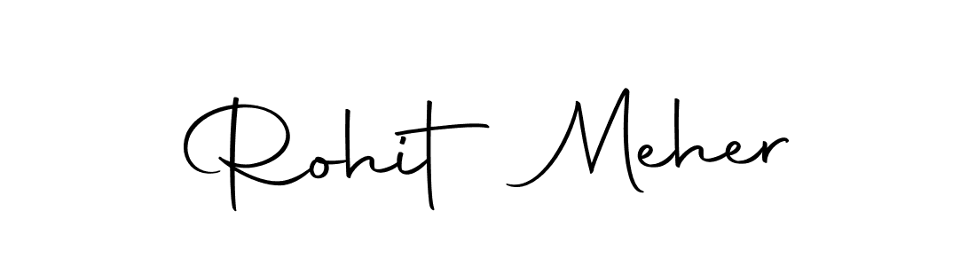 How to make Rohit Meher name signature. Use Autography-DOLnW style for creating short signs online. This is the latest handwritten sign. Rohit Meher signature style 10 images and pictures png