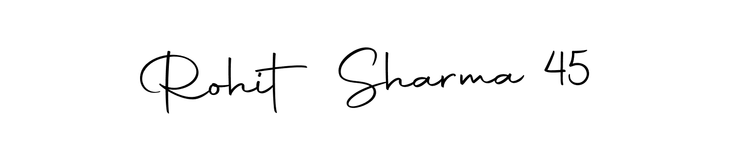 Use a signature maker to create a handwritten signature online. With this signature software, you can design (Autography-DOLnW) your own signature for name Rohit Sharma 45. Rohit Sharma 45 signature style 10 images and pictures png