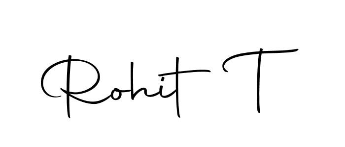 Create a beautiful signature design for name Rohit T. With this signature (Autography-DOLnW) fonts, you can make a handwritten signature for free. Rohit T signature style 10 images and pictures png