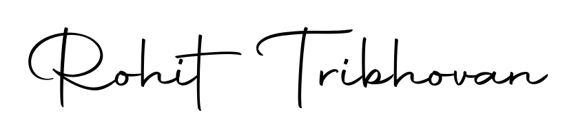 Create your official email sign-off with Rohit Tribhovan name in Autography-DOLnW style. Crisp, clean, and perfectly legible across all screens. Rohit Tribhovan signature style 10 images and pictures png