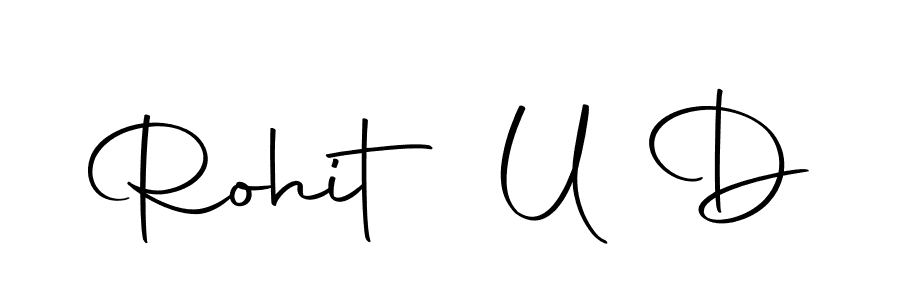 Use a signature maker to create a handwritten signature online. With this signature software, you can design (Autography-DOLnW) your own signature for name Rohit U D. Rohit U D signature style 10 images and pictures png