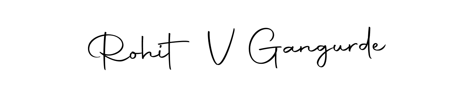if you are searching for the best signature style for your name Rohit V Gangurde. so please give up your signature search. here we have designed multiple signature styles  using Autography-DOLnW. Rohit V Gangurde signature style 10 images and pictures png