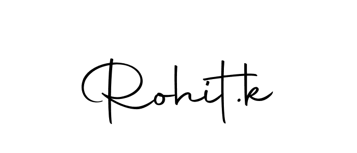 Also we have Rohit.k name is the best signature style. Create professional handwritten signature collection using Autography-DOLnW autograph style. Rohit.k signature style 10 images and pictures png