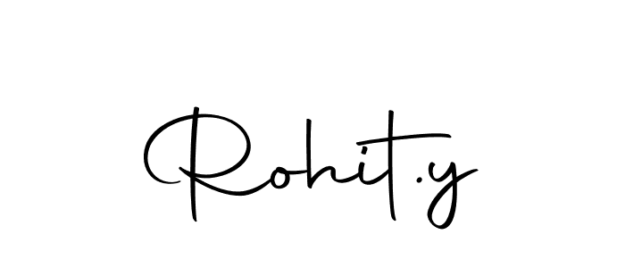 Design your own signature with our free online signature maker. With this signature software, you can create a handwritten (Autography-DOLnW) signature for name Rohit.y. Rohit.y signature style 10 images and pictures png