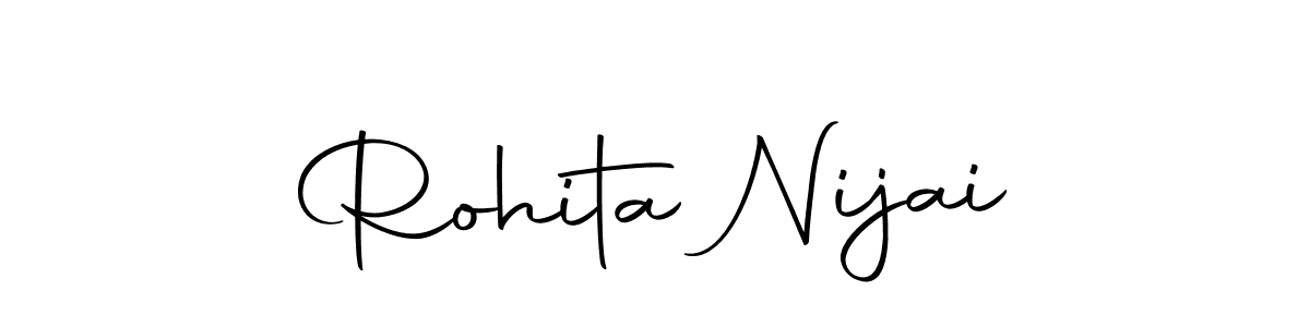 You should practise on your own different ways (Autography-DOLnW) to write your name (Rohita Nijai) in signature. don't let someone else do it for you. Rohita Nijai signature style 10 images and pictures png