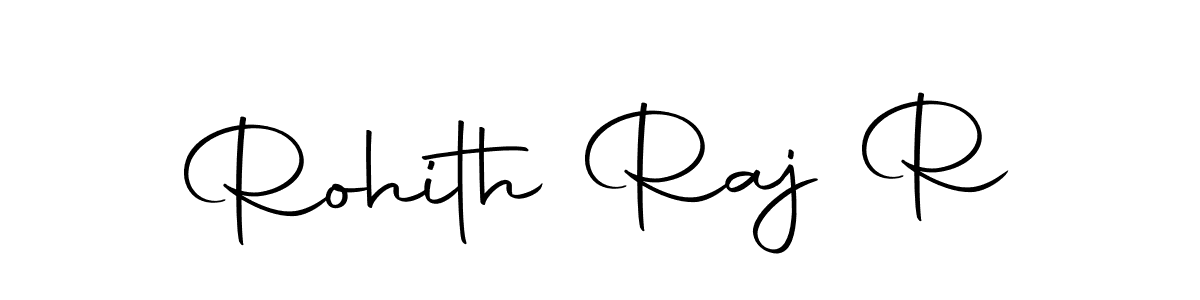 Use a signature maker to create a handwritten signature online. With this signature software, you can design (Autography-DOLnW) your own signature for name Rohith Raj R. Rohith Raj R signature style 10 images and pictures png