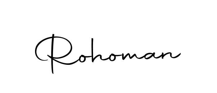 Create a beautiful signature design for name Rohoman. With this signature (Autography-DOLnW) fonts, you can make a handwritten signature for free. Rohoman signature style 10 images and pictures png