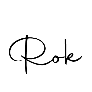 How to make Rok signature? Autography-DOLnW is a professional autograph style. Create handwritten signature for Rok name. Rok signature style 10 images and pictures png