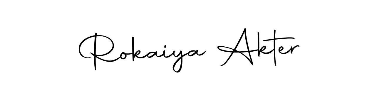 Make a beautiful signature design for name Rokaiya Akter. Use this online signature maker to create a handwritten signature for free. Rokaiya Akter signature style 10 images and pictures png