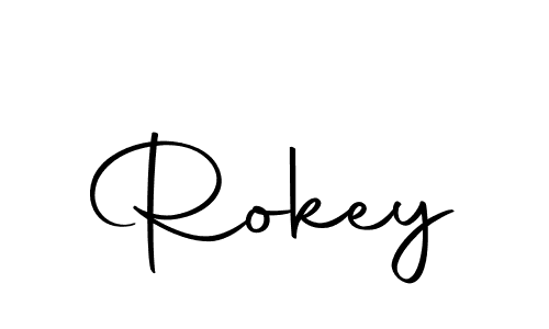 How to make Rokey signature? Autography-DOLnW is a professional autograph style. Create handwritten signature for Rokey name. Rokey signature style 10 images and pictures png