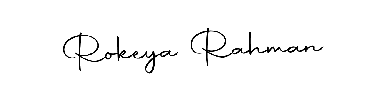 Create a beautiful signature design for name Rokeya Rahman. With this signature (Autography-DOLnW) fonts, you can make a handwritten signature for free. Rokeya Rahman signature style 10 images and pictures png