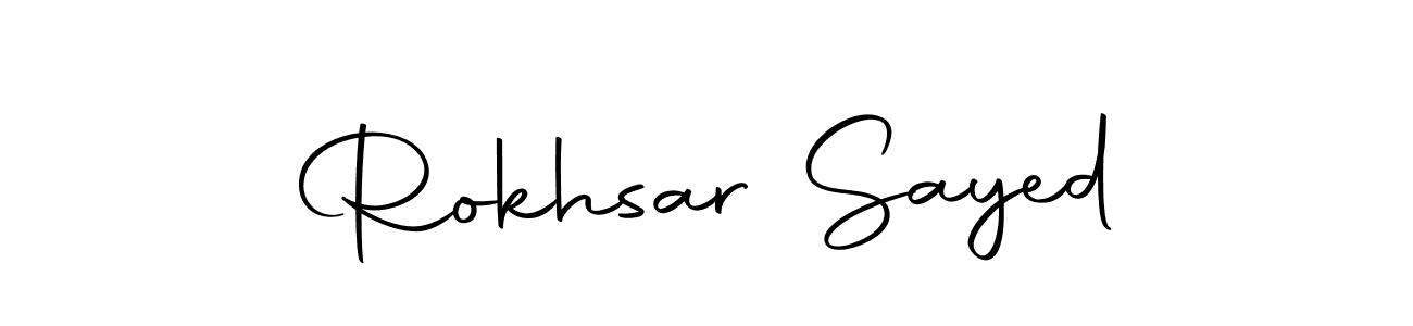 You should practise on your own different ways (Autography-DOLnW) to write your name (Rokhsar Sayed) in signature. don't let someone else do it for you. Rokhsar Sayed signature style 10 images and pictures png