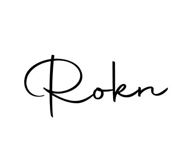 How to make Rokn signature? Autography-DOLnW is a professional autograph style. Create handwritten signature for Rokn name. Rokn signature style 10 images and pictures png